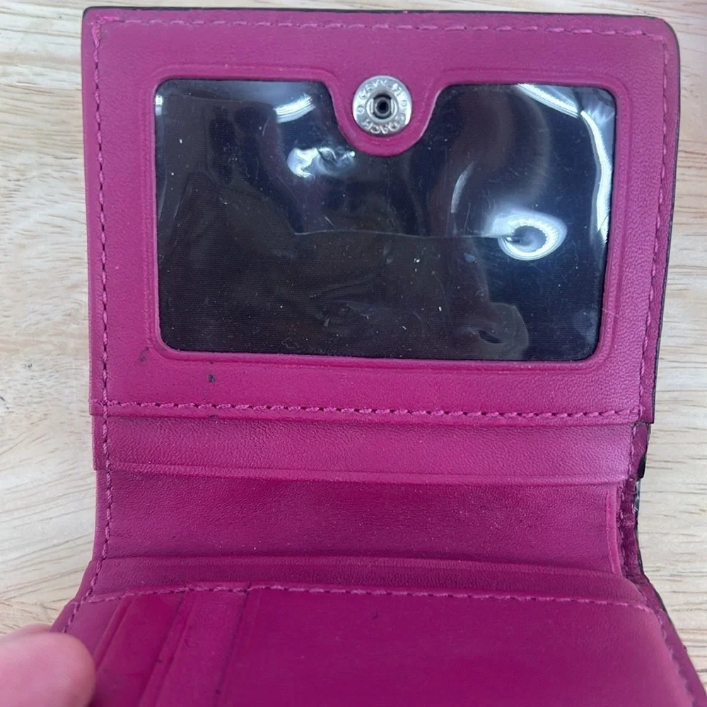Coach Wallet Bifold Leather Pink Y2K - Picture 2 of 7